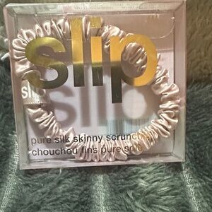 slip Pale Blush Silk Skinny Scrunchie